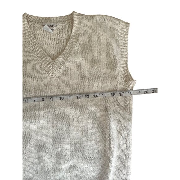 Hudson's Silk Angora Rabbit Hair Blend V-Neck Sweater Vest Sleeveless Pullover L - Picture 9 of 9